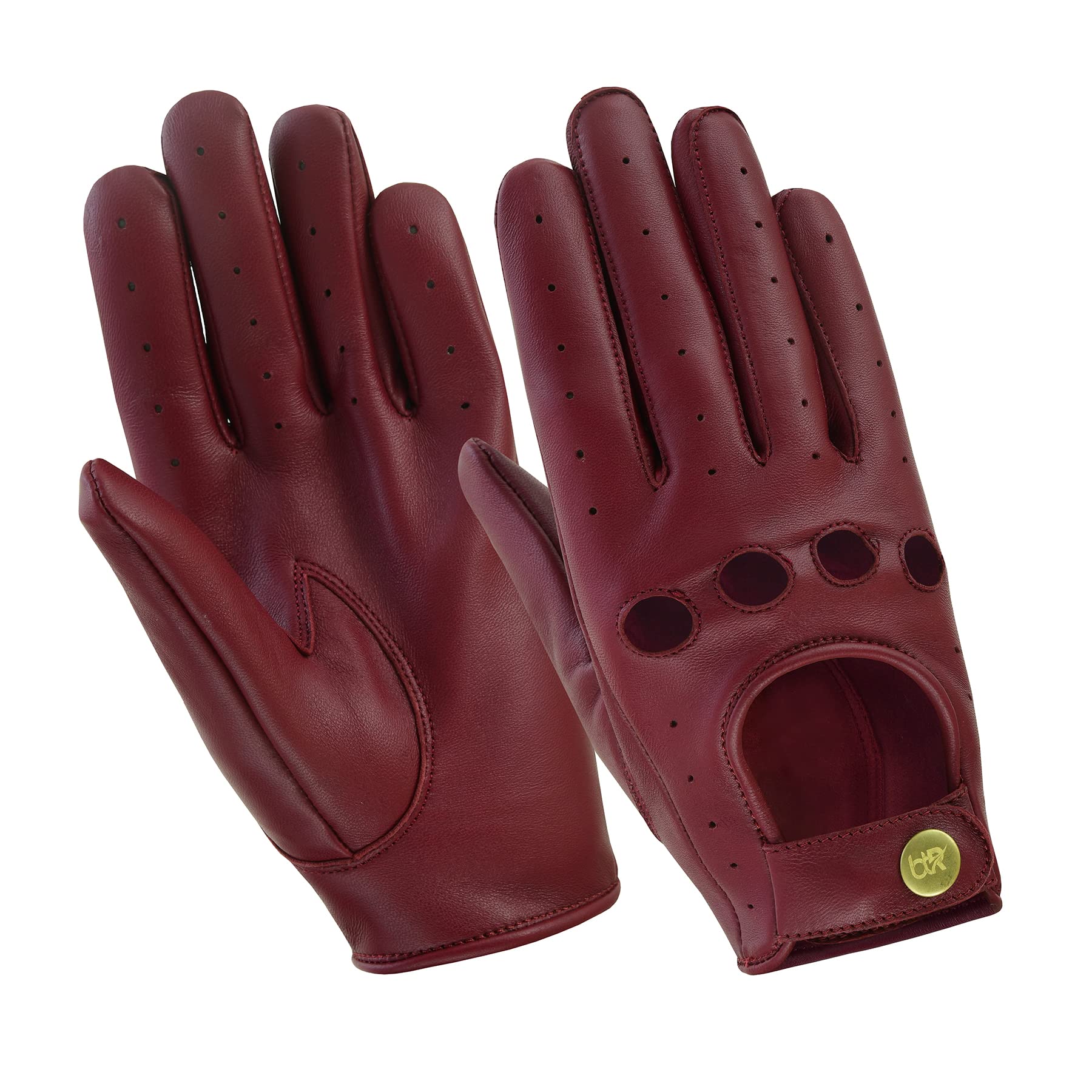 Mens Leather Gloves Leather Driving Gloves Chauffeur 100 Genuine Lambskin Leather Gloves Full Finger Car Driving Motorcycle Bikers