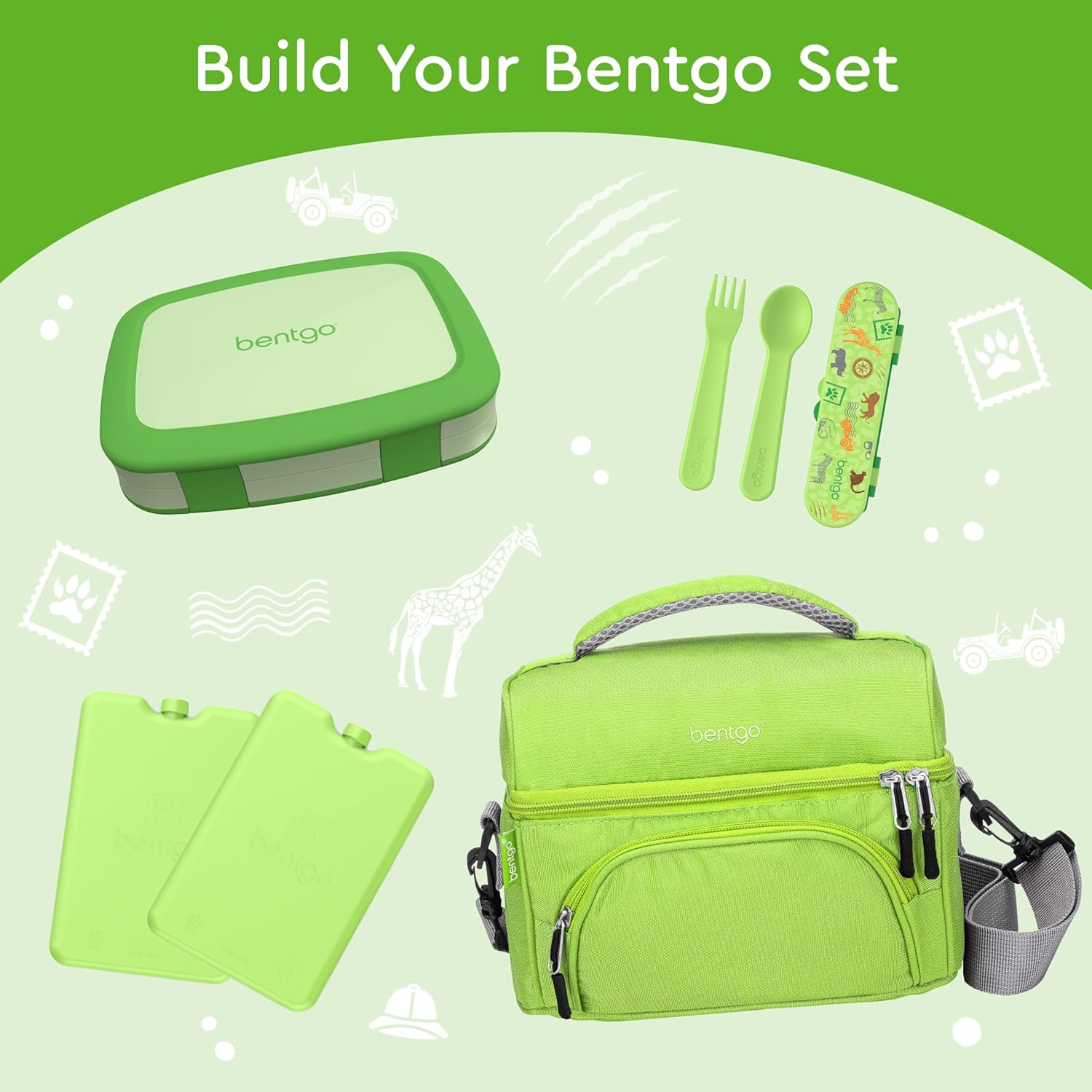 Bentgo Kids Bento-Style 5-Compartment Leak-Proof Lunch Box - Ideal Portion Sizes for Ages 3 to 7 - Durable, Drop-Proof, Dishwasher Safe, PFAS & BPA-Free & Made with Food-Safe Materials (Green) - Image 6