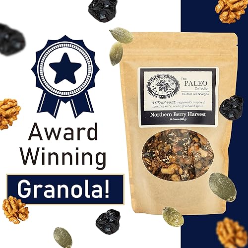 Miniatura 7 de Maple Nut Kitchen Granola Northern Berry Harvest - Arándanos, nueces, semillas, arce y delicia de vainilla  Paquete de 3 (colección PALEO)