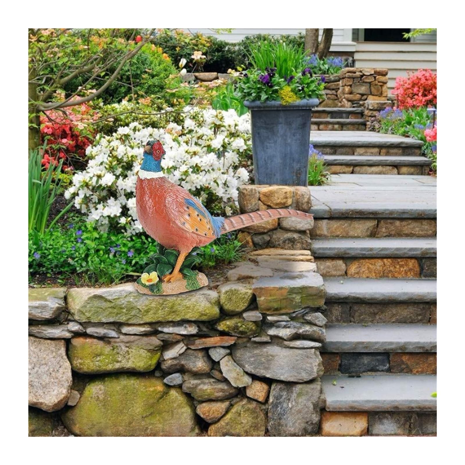 Arredo da giardino Statue e sculture in resina da giardino con figurine di fagiano simulazione Arredo da esterno