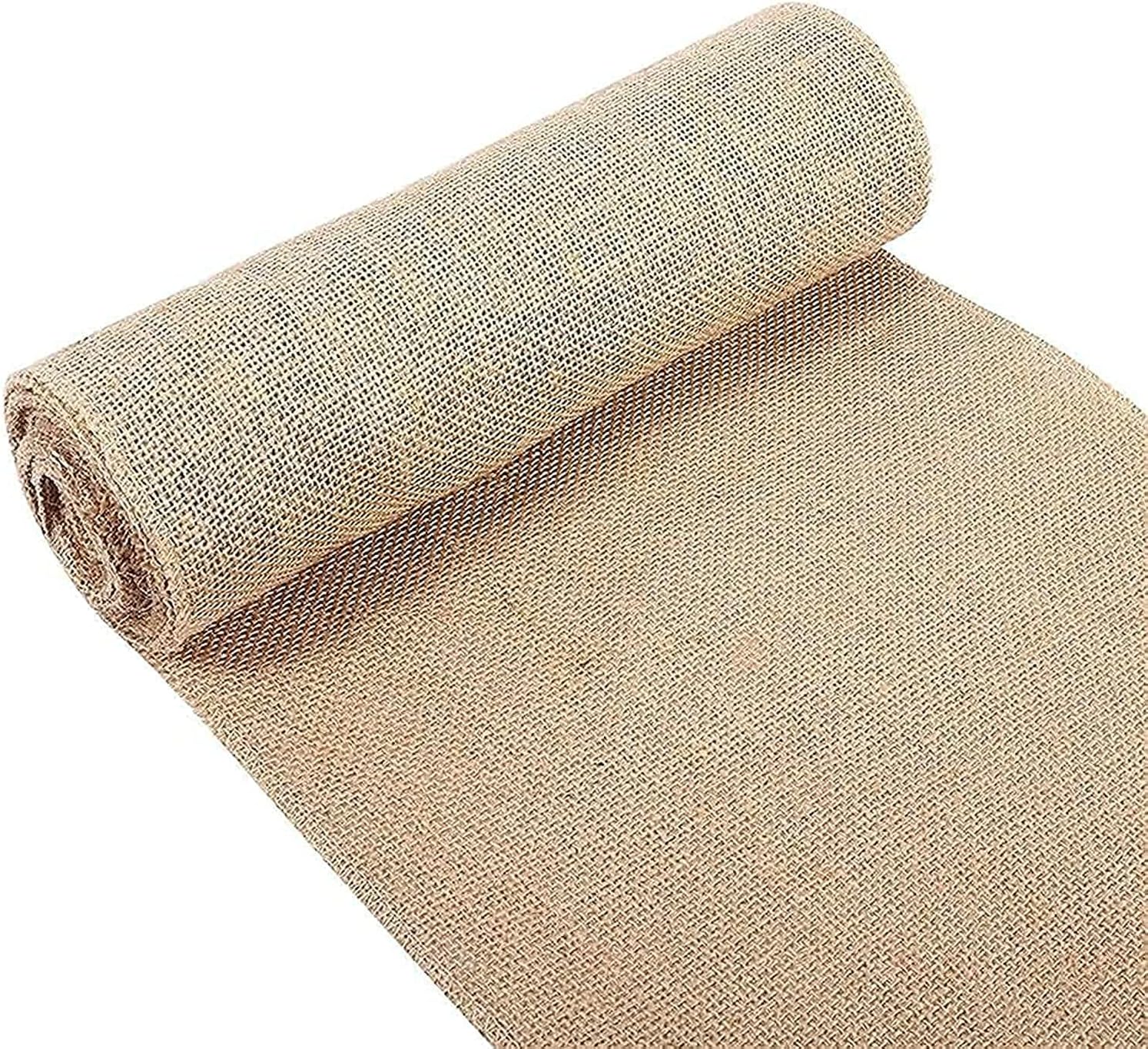 PREMIFY Jute Roll Ribbon, 30cm X 5 Meter Natural Rustic Burlap Fabric Ribbon, Used as Table Runner/Arts Crafts/Gift Wrapping/Wedding & Party Decorations