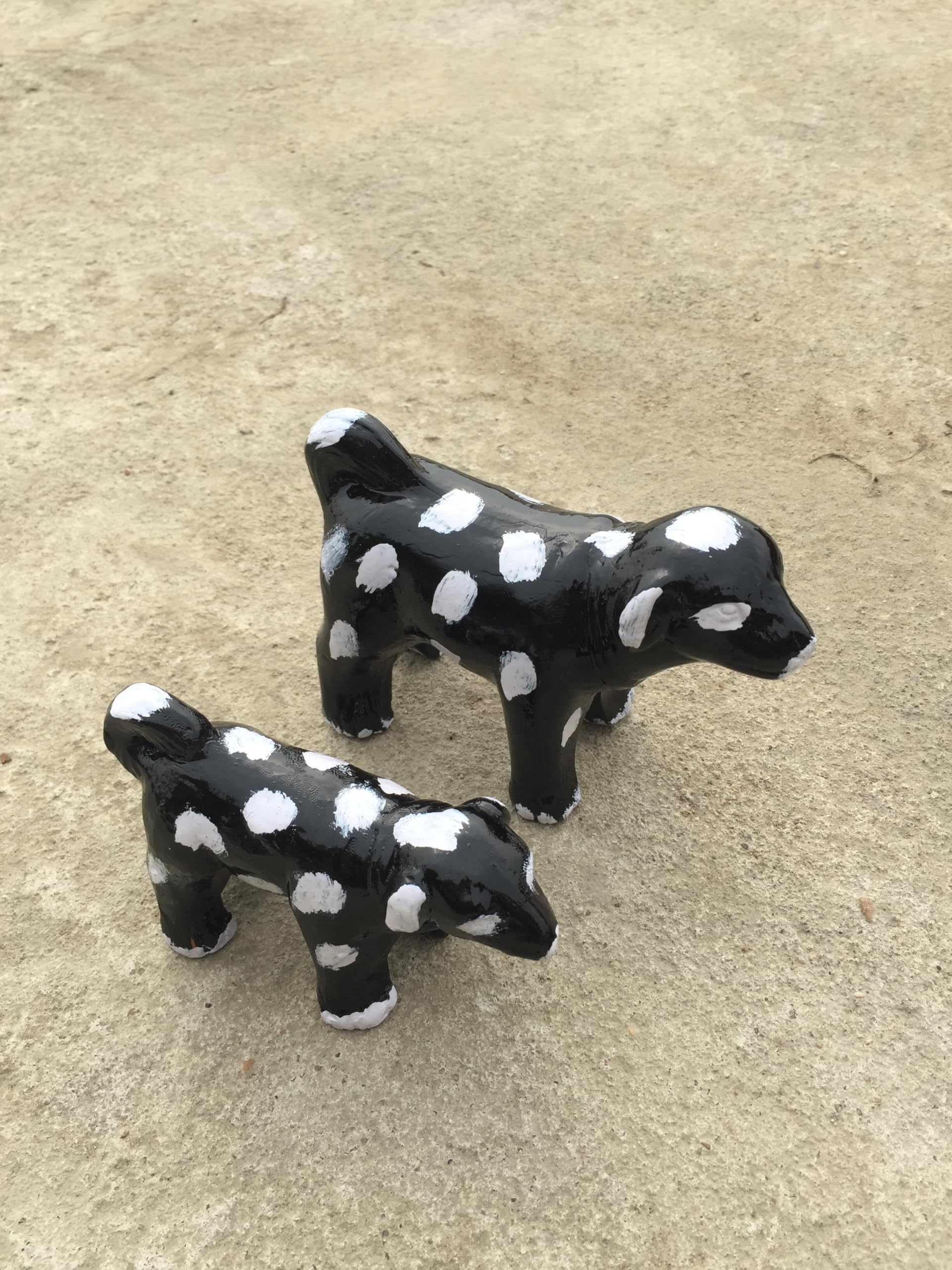 Colorful Clay Dog Statue - Wealth & Luck Decor -8 Colorful Clay Dog Statue - Wealth & Luck Decor -8