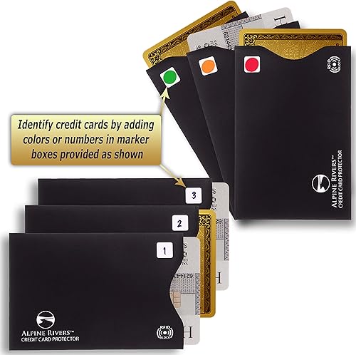 Miniatura 6 de 18 fundas de bloqueo RFID 14 soportes para tarjetas de crédito y 4 protectores para pasaportes conjunto de protección premium contra robo de