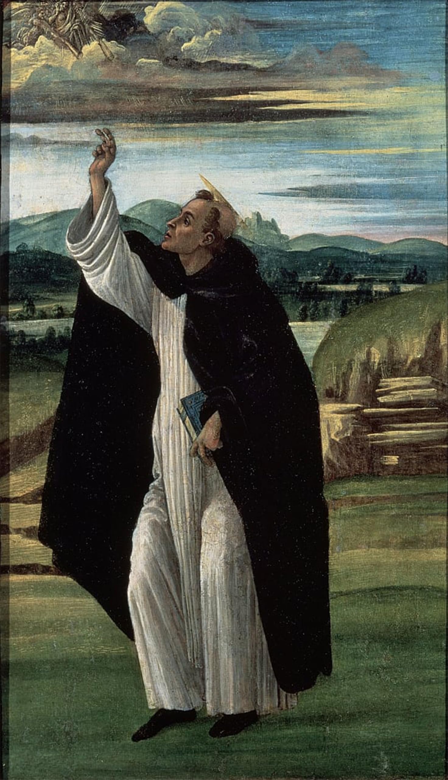 ARTXLXXBN Famous Prints Artwork Pictures Poster Painting Art Saint dominic by Sandro Botticelli Artwork Landscape Pictures for Home Decor 60x90cm