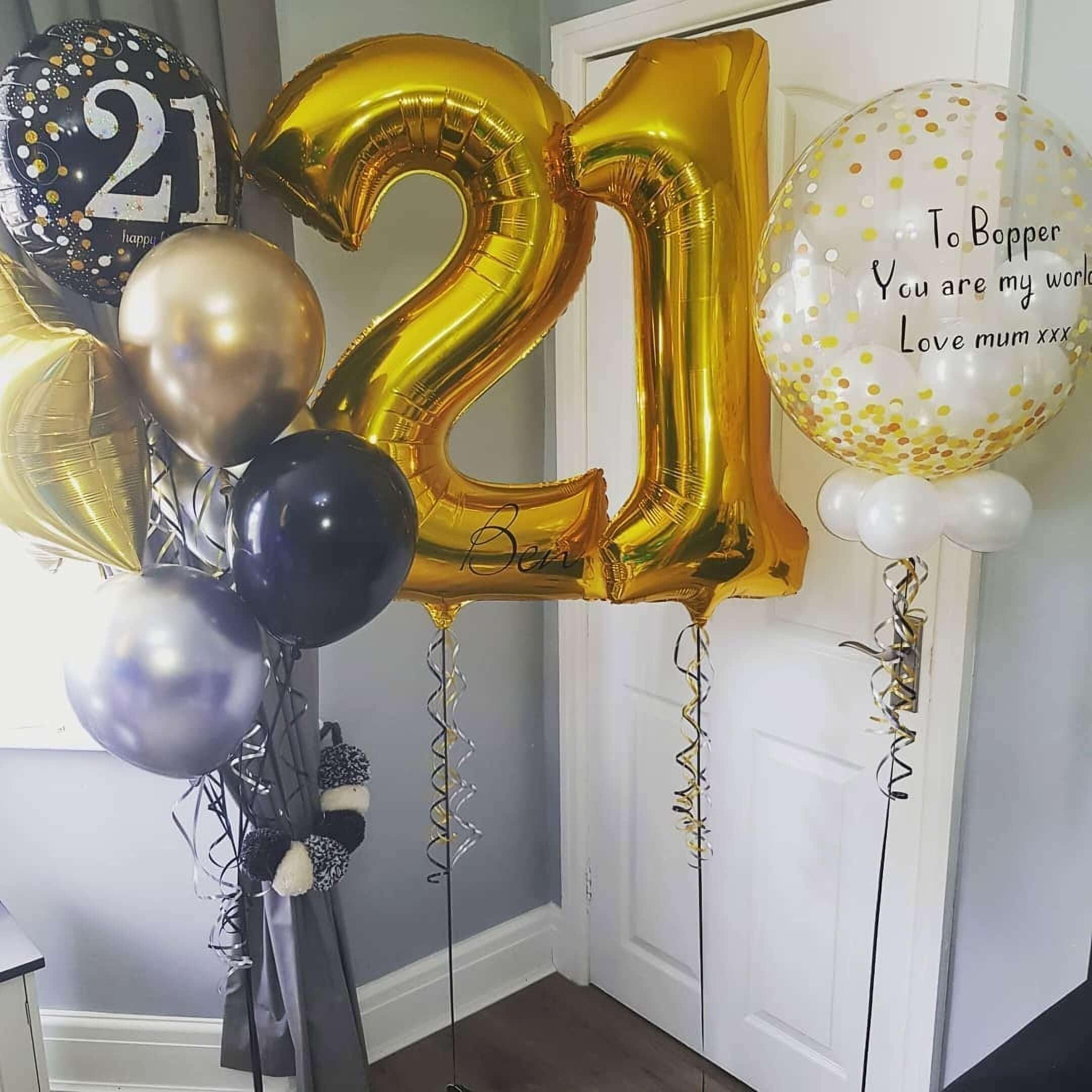Amazon.com: Gold 21 Number Balloons, 40 Inch Giant Number 21