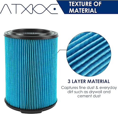 Miniatura 23 de ATXKXE VF5000 Filtro de repuesto para aspiradoras ridgd de 5 a 20 galones en seco y húmedo WD1450 WD0970 WD1270 WD09700 WD06700 WD1680 WD1851
