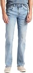 Buffalo David Bitton Men's King Slim Fit Boot Cut Jean New Super Black