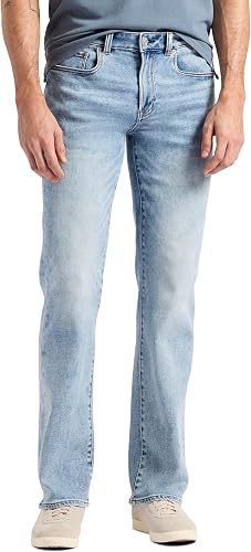 Buffalo David Bitton Men's Slim Boot King Jeans, Sanded and Whiskered, 40 x 32