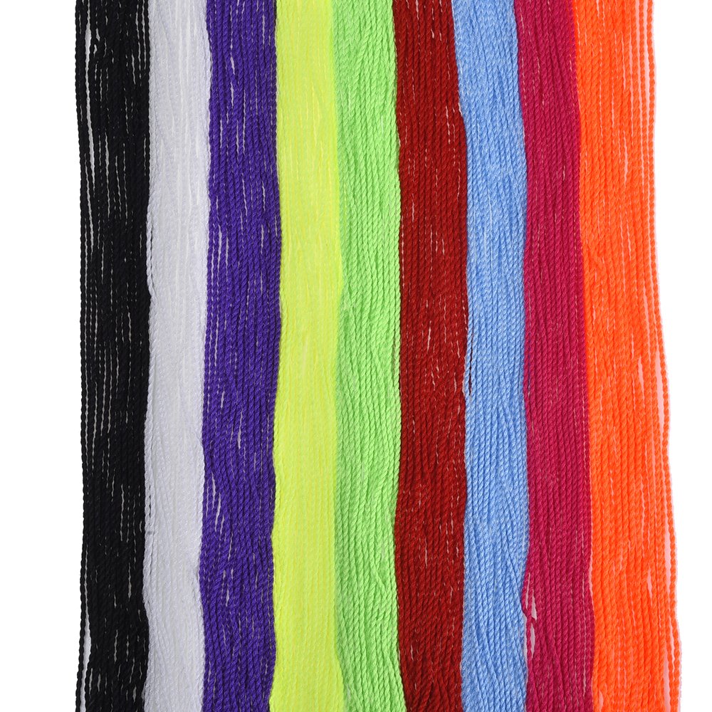Lot de 50 cordes Yoyo, 100 % polyester, de rechange pour yo yo réactif et insensible, bleu, vert, rose, jaune, orange Lot de 50 cordes Yoyo, 100 % polyester, de rechange pour yo yo réactif et insensible, bleu, vert, rose, jaune, orange
