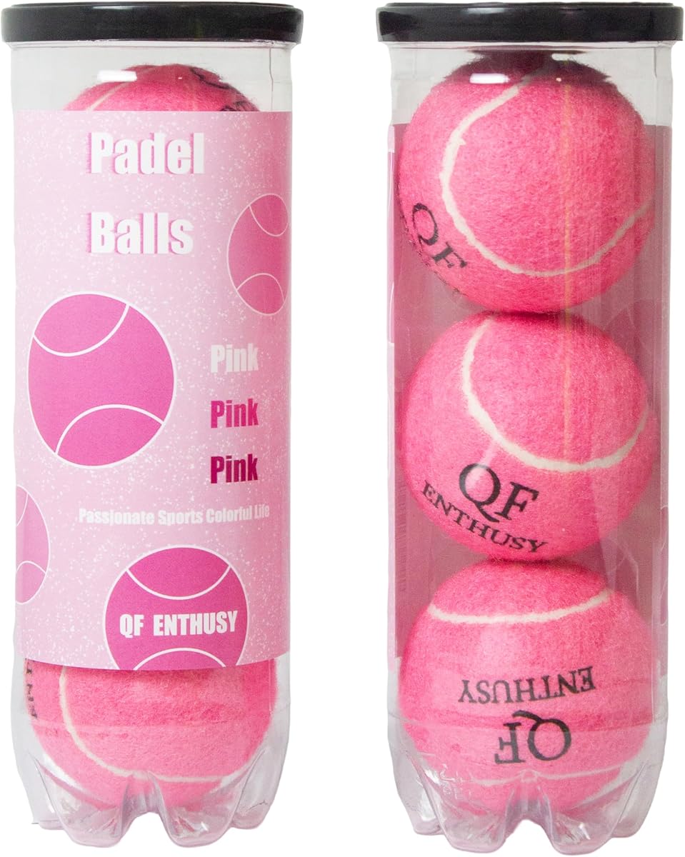 Pink Tennis Balls, 3 Pack Tennis, Suitable for Beginner, Training, Matches & Practice Sessions, Single Can(Pink)