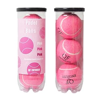 QF ENTHUSY Pink Tennis Balls, 3 Pack Tennis, Suitable for Beginner, Training, Matches & Practice Sessions, Single Can(Pink)