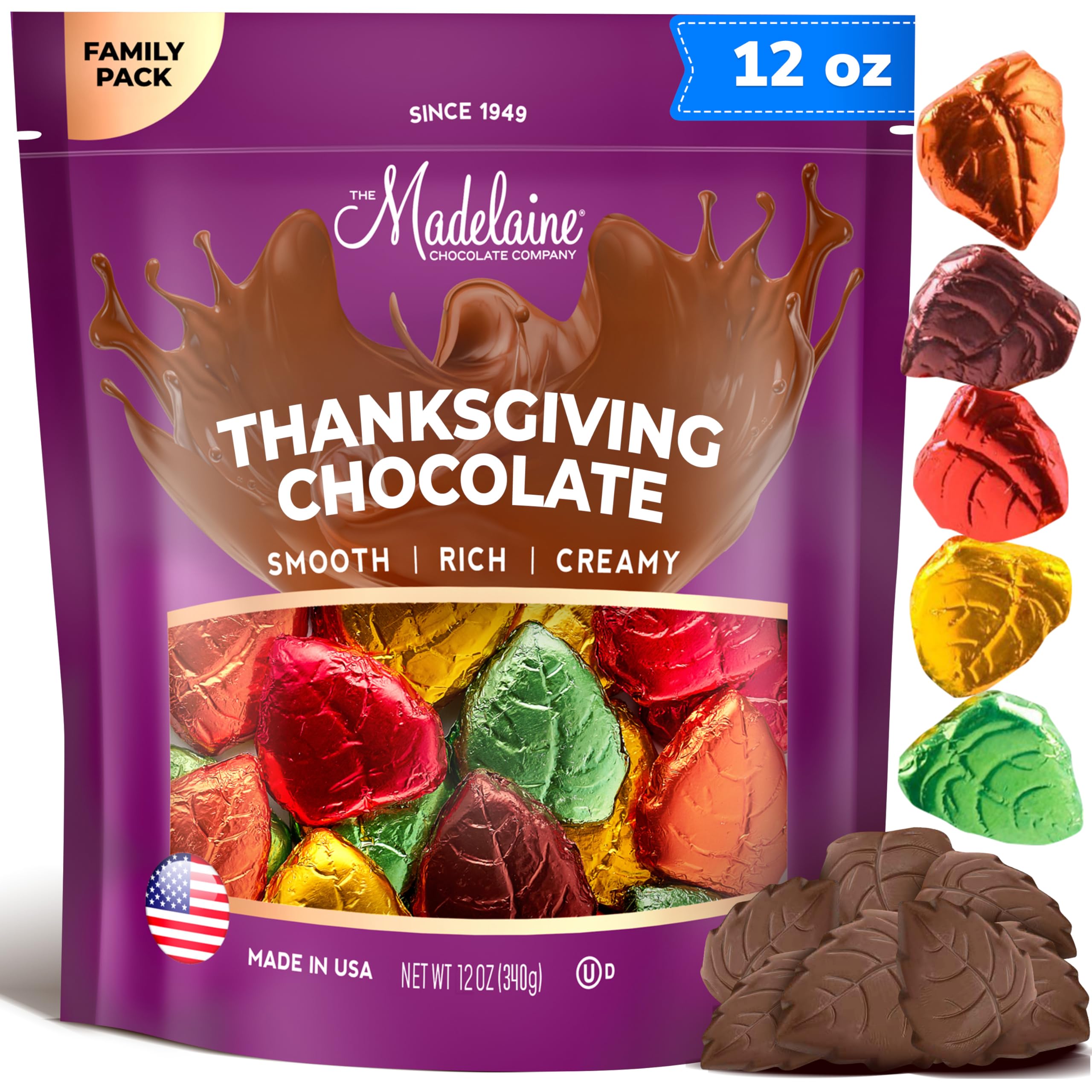 Amazon.com: Madelaine Milk Chocolate Leaf Candy – Individually