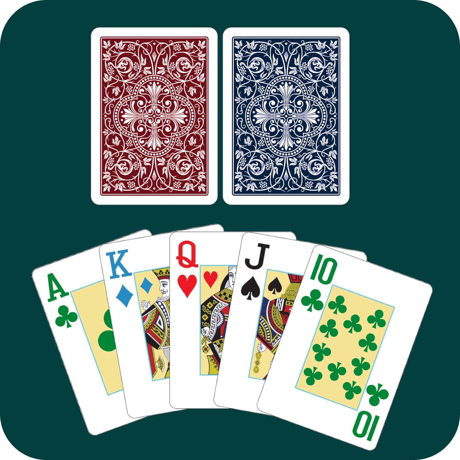 Amazon.com: Cybergon Plastic Playing Cards – Jumbo Index Large