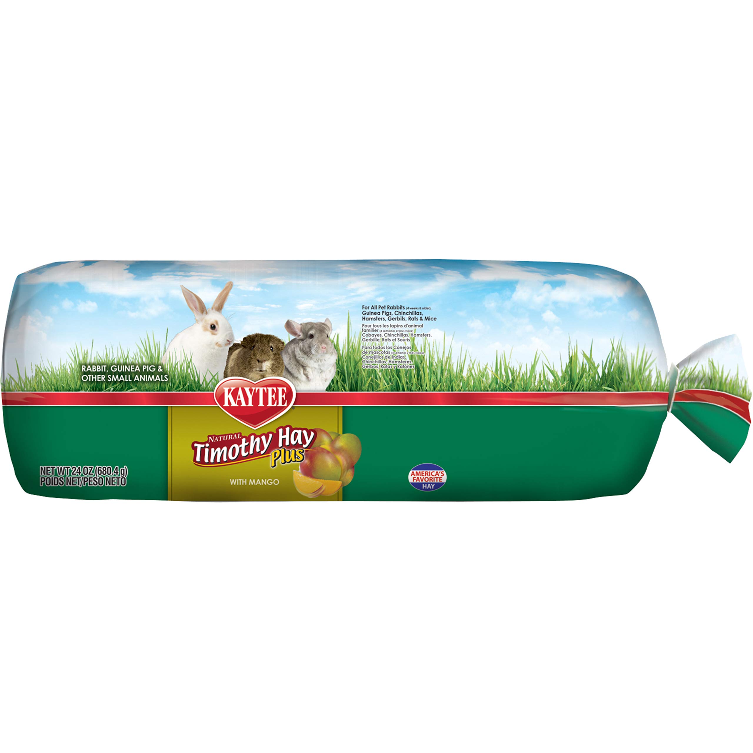 Kaytee Timothy Hay for Rabbits & Small Animals, Assorted Flavors, 24 oz Bag