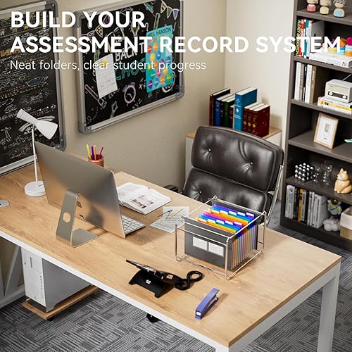 Miniatura 7 de ThinkTex Carpetas colgantes de plástico expandibles, 12 bolsillos de acordeón, gran capacidad para tamaño carta, organizador para archivador, ideal