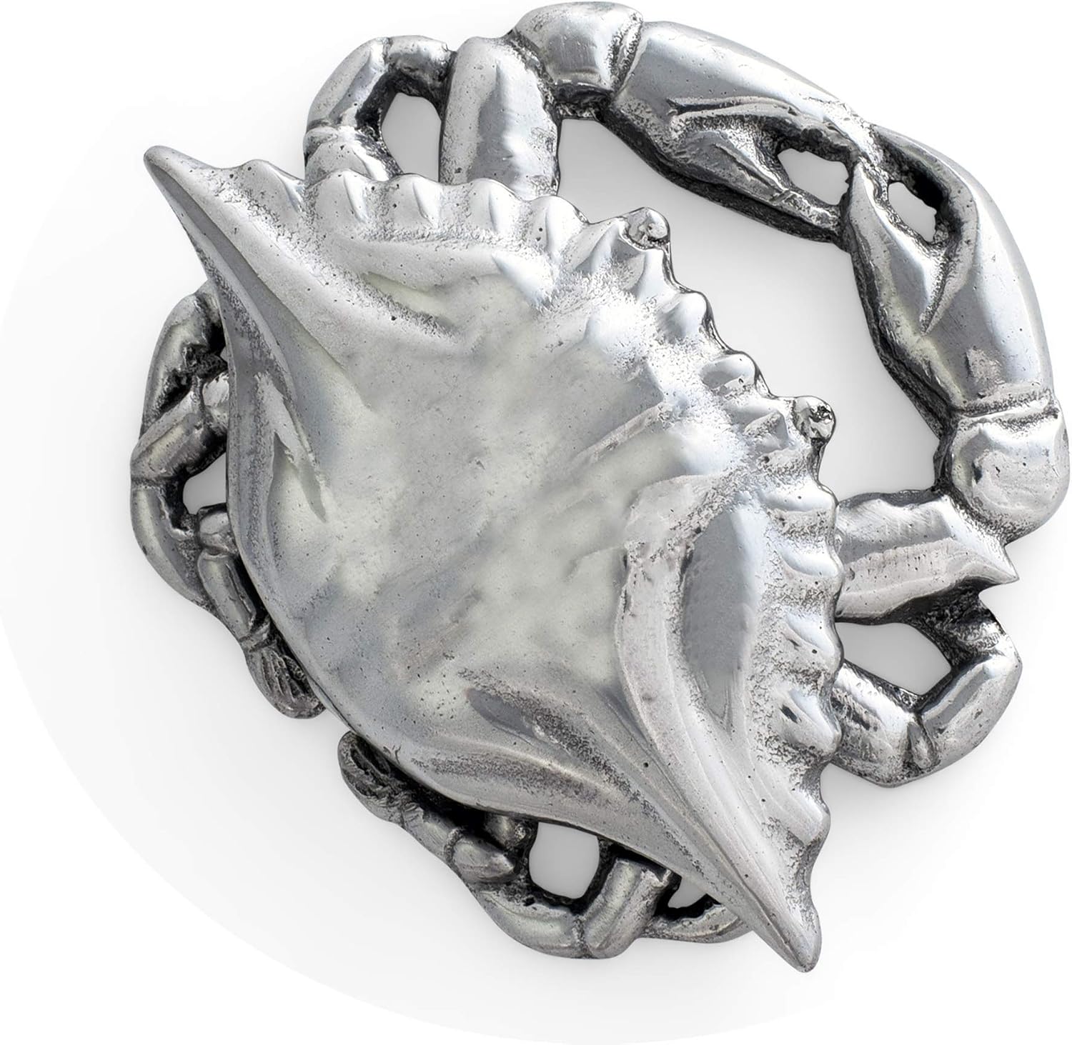 Arthur Court Ocean Blue Crab Bottle Beer Opener Aluminum Metal Diameter: 3.5 inch