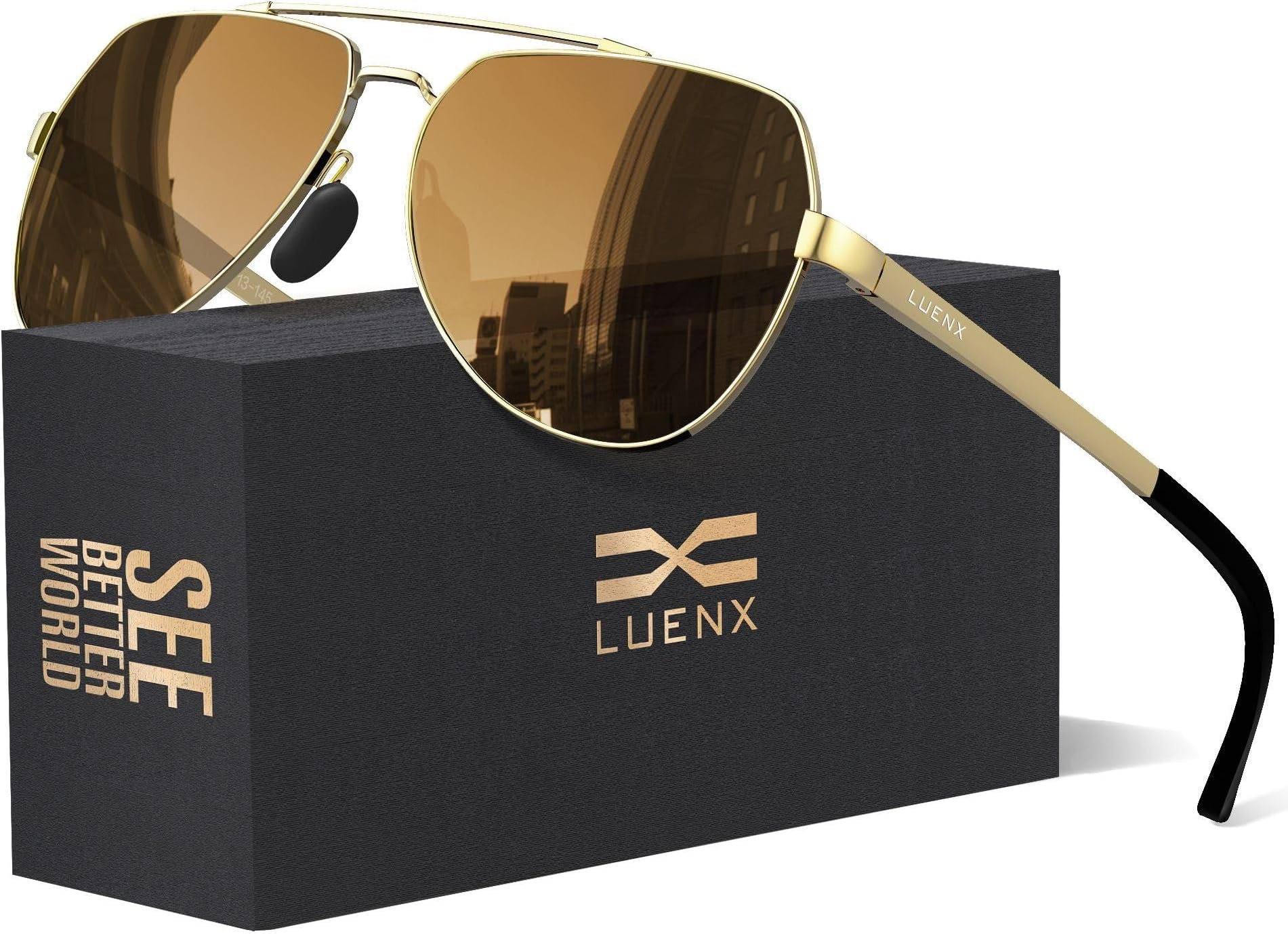 Aviator Sunglasses for Women Men Polarized Lens with Accessories - UV 400 Protection 60MM