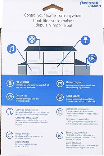 Miniatura 10 de Westek SMARTPLUG2A - Temporizador enchufable para exteriores con WiFi de 2 salidas, color negro