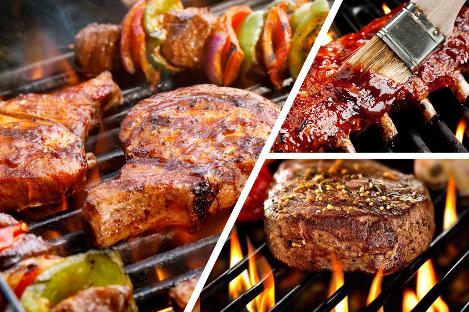 Hongso 18 1/4" Grill Grates and 16" Heat Plates Replacement Kit for Charbroil 463244011 463268007 463268008 463247009 463257010, thermos 461262407 Models