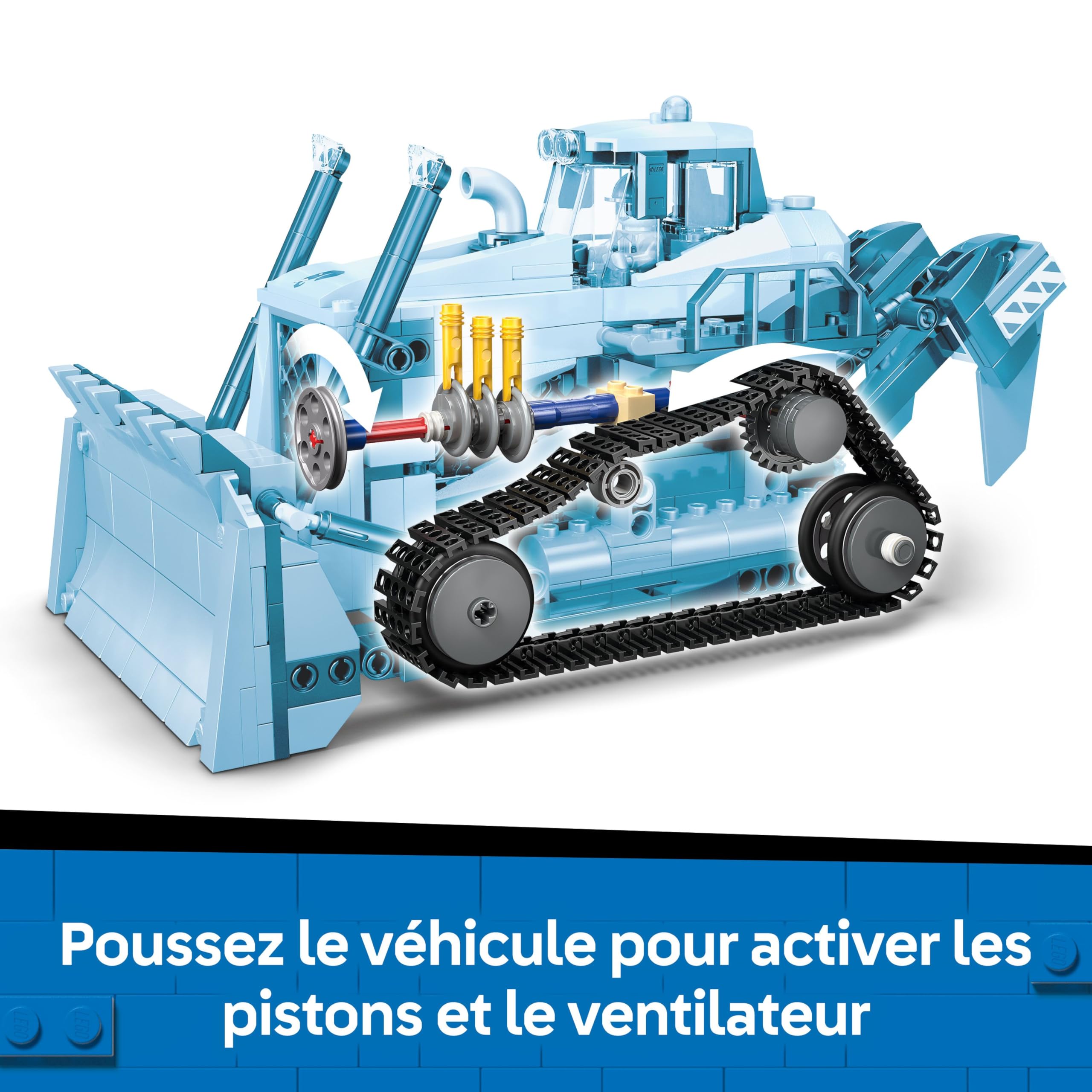 LEGO City Le Bulldozer Jaune - Jeu de Construction de véhicule de Chantier de Grande Taille - 3 Minifigurines - Briques supplémentaires & Panneau - Cadeau d'anniversaire pour garçon dès 8 Ans 60466