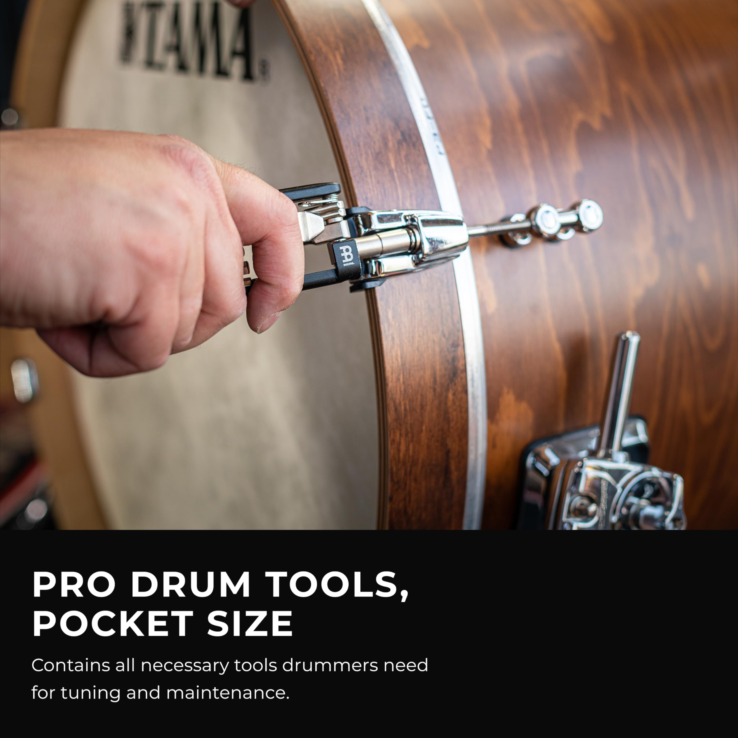 Meinl Stick & Brush Drum Tech Schlagzeug Multi-Tool mit Stimmschlüssel und wichtigsten Tools - Schlagzeug Zubehör (SB503)