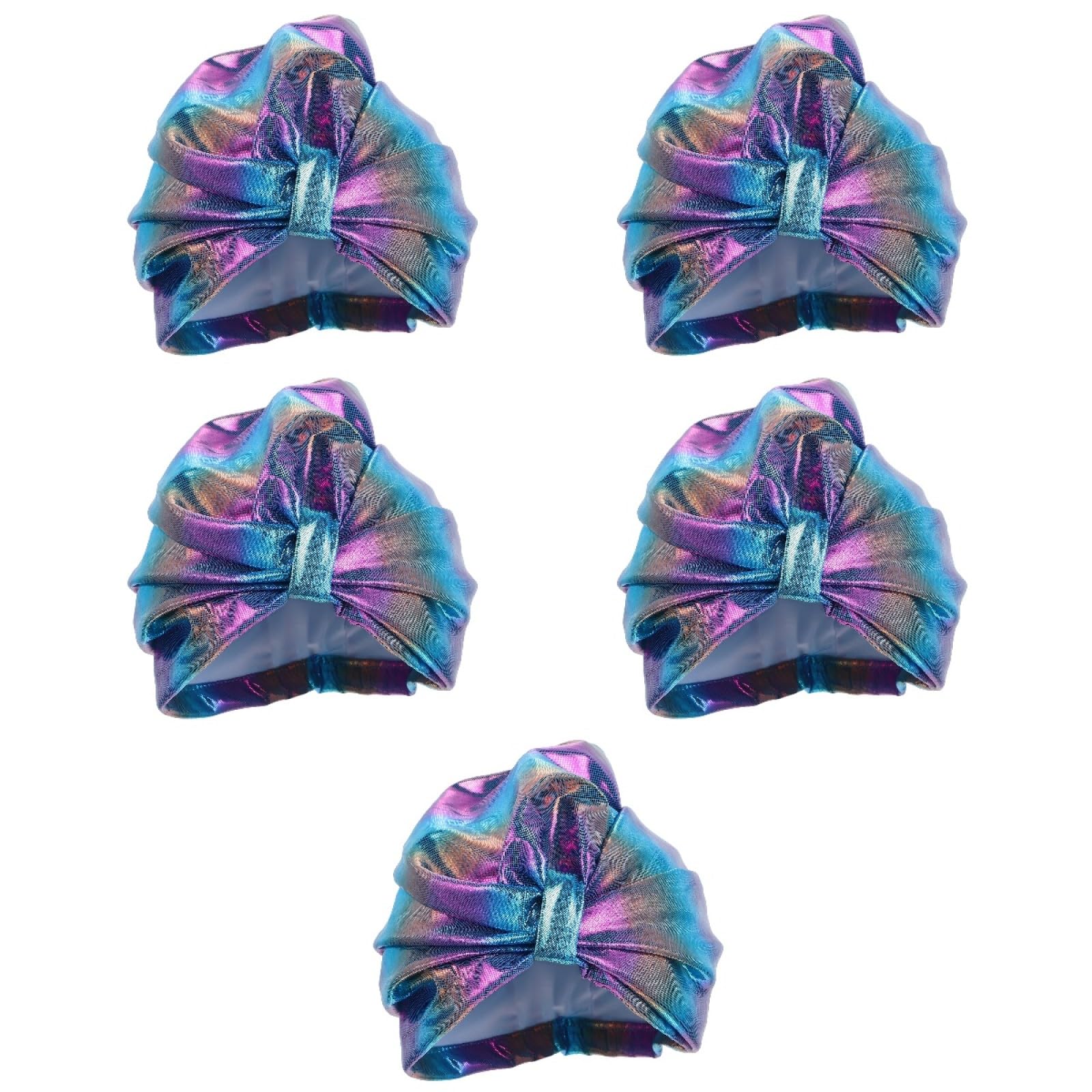 POPETPOP 5 Pièces Bonnet De Bain Gorros De Para Mujer Bonnets De Bain pour Femmes Bonnet De Élastique Protection des Cheveux Bonnet De Bain Bonnets De Réglable Bonnet De