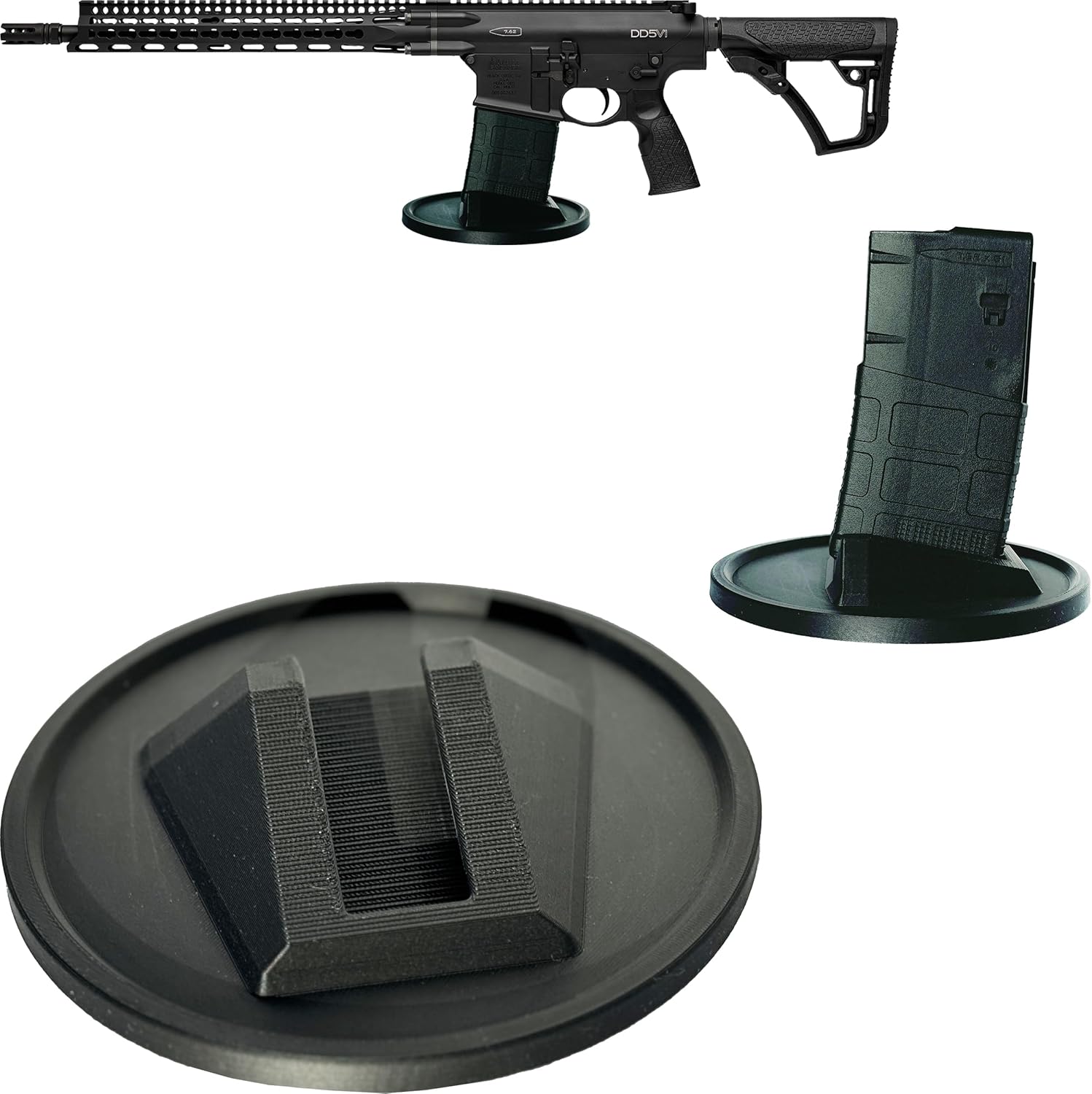 Gun Stand, Pistol Stand, Rifle Stand, Magazine Stand, Handgun Stand, Gun Safe Organizer, Mag Holder – Durable, Stable & Made in The USA