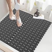 Vista 1 de Shower Mat Non-Slip Bath Mat for Tub and Shower Stall,200+ Suction Cups with Drain Holes, Quick Dry Machine Washable, Extra Grip for Stand Up