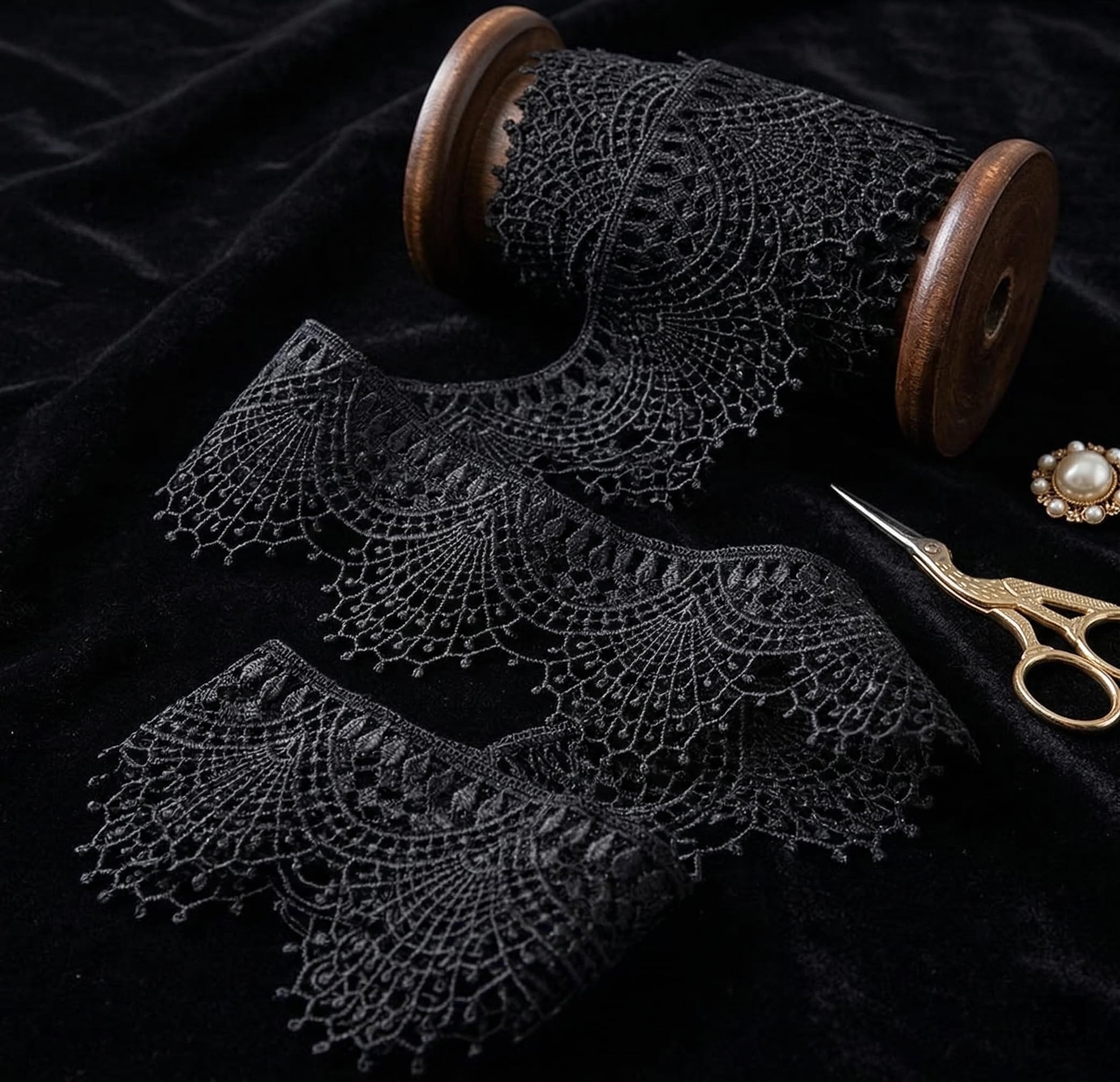 Amazon.com: IDONGCAI Black Guipure Crochet Lace Trim 2.5inch Width