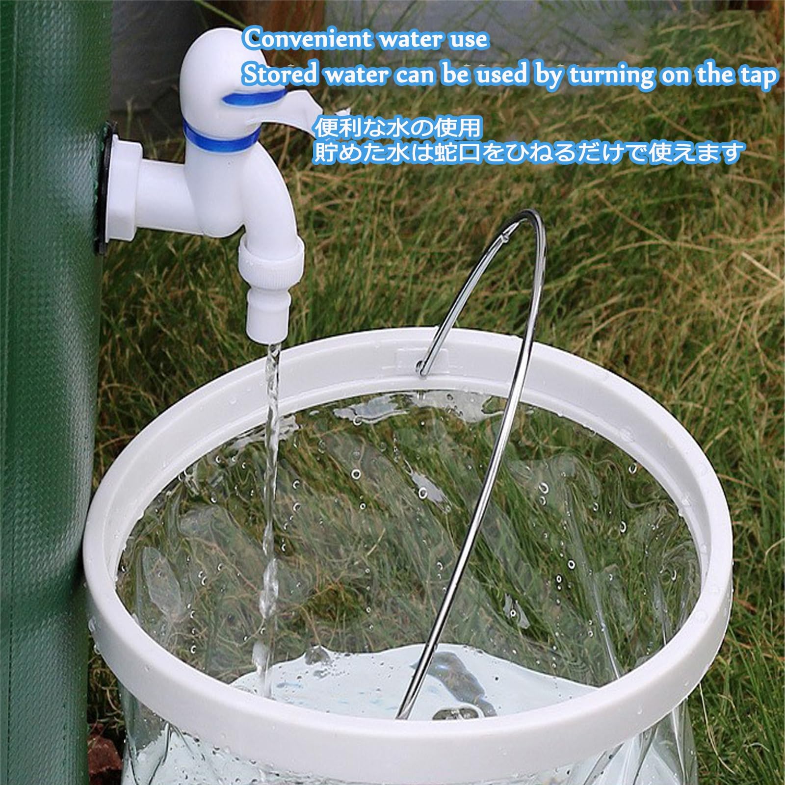 Barriles para Agua de Lluvia, Protección Solar y antienvejecimiento, Tejido Resistente al Desgaste(Green,1000L)