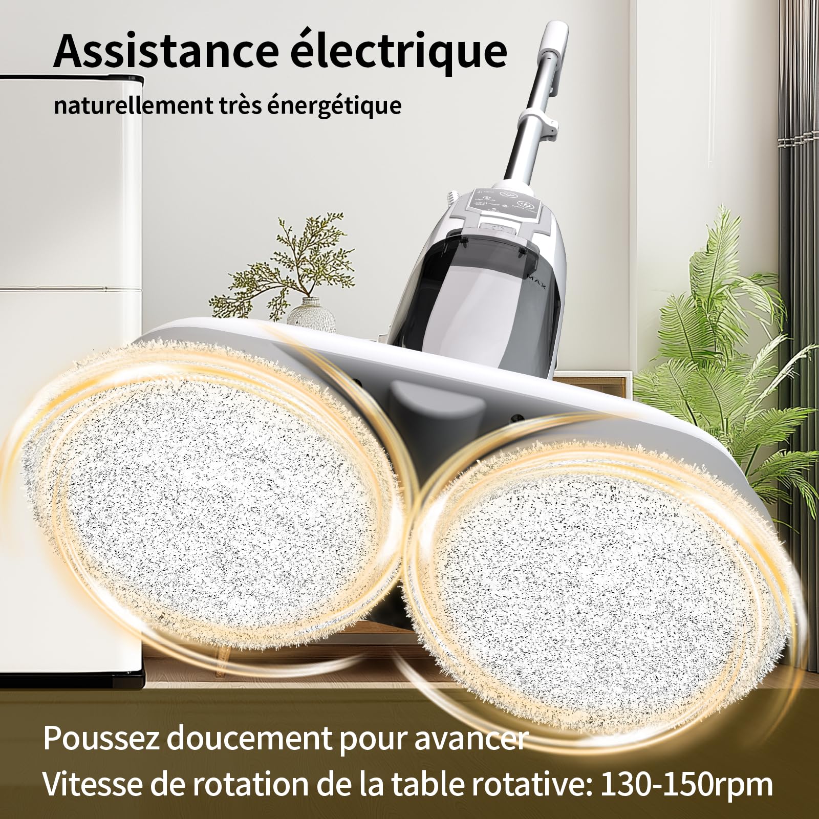 Balai À Vapeur Pour Sols Durs, Nettoyage En Profondeur, 4 Tampons Lavables Bois, Stratifié, Vinyle, Carrelage, Marbre, Nettoyeur Portable Multifonction