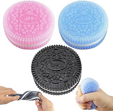 3 PCS Adults Stress Relief Squishies, Ultra-Soft Emotional Decompression Venting Squishies for Hands-On, for Relieving Anxiety Gift for Adults Black+Pink+Blue