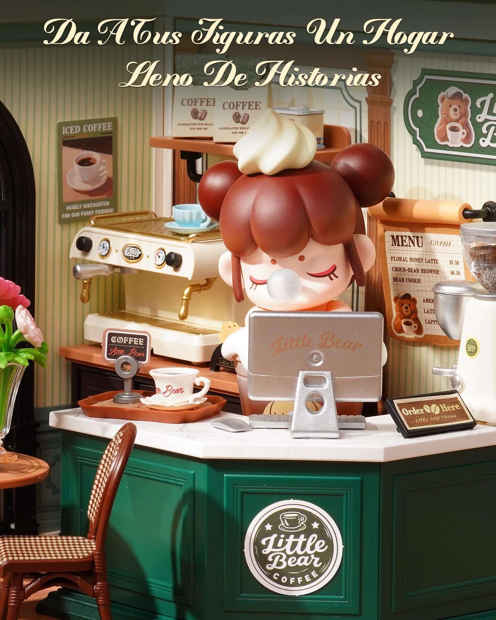 Rolife Super Creator Maquetas DIY Miniature House Kit Casas Miniaturas para Montar Maquetas Madera para Construir Adultos Caja Expositora Apilable Sin Pegamento Romance Café