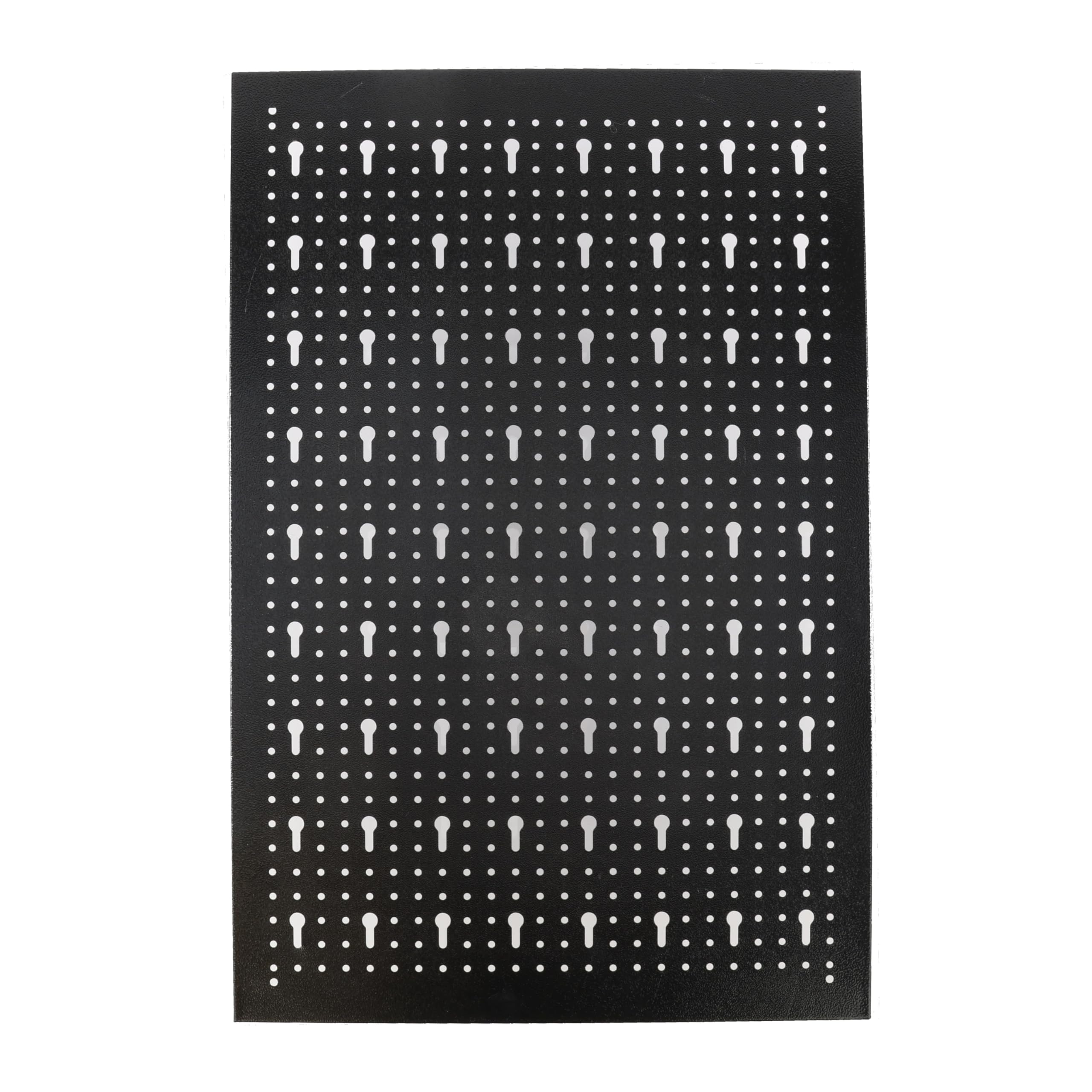 botle Ścianka narzędziowa 40 x 60 cm: pojedynczy metalowy panel perforowany, pionowo perforowany, lakierowany proszkowo na czarno, wytrzymała płyta ścienna do warsztatu i garażu