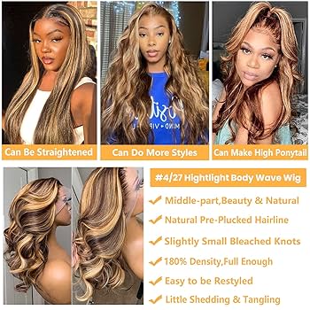 Amazon.com : TXIXS 34 Inch Honey Blonde Lace Front Wig