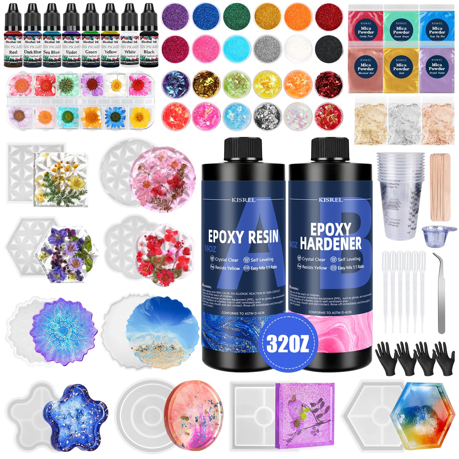 KISREL 32oz Epoxy Resin Kit for Beginners