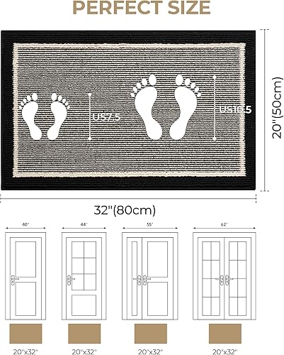 Miniatura 388 de GRANNY SAYS Felpudo para interiores, 32 x 48 pulgadas, antideslizante, tapete grande para puerta, tapete de bienvenida para exteriores, lavable