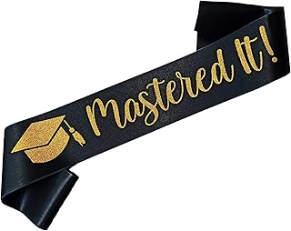 Mastered It Graduation Sash Stole, Class of 2022 Sash, Congrats Grad Decorations, Masters Graduation Gift for Her or Him, Grad Party Supplies