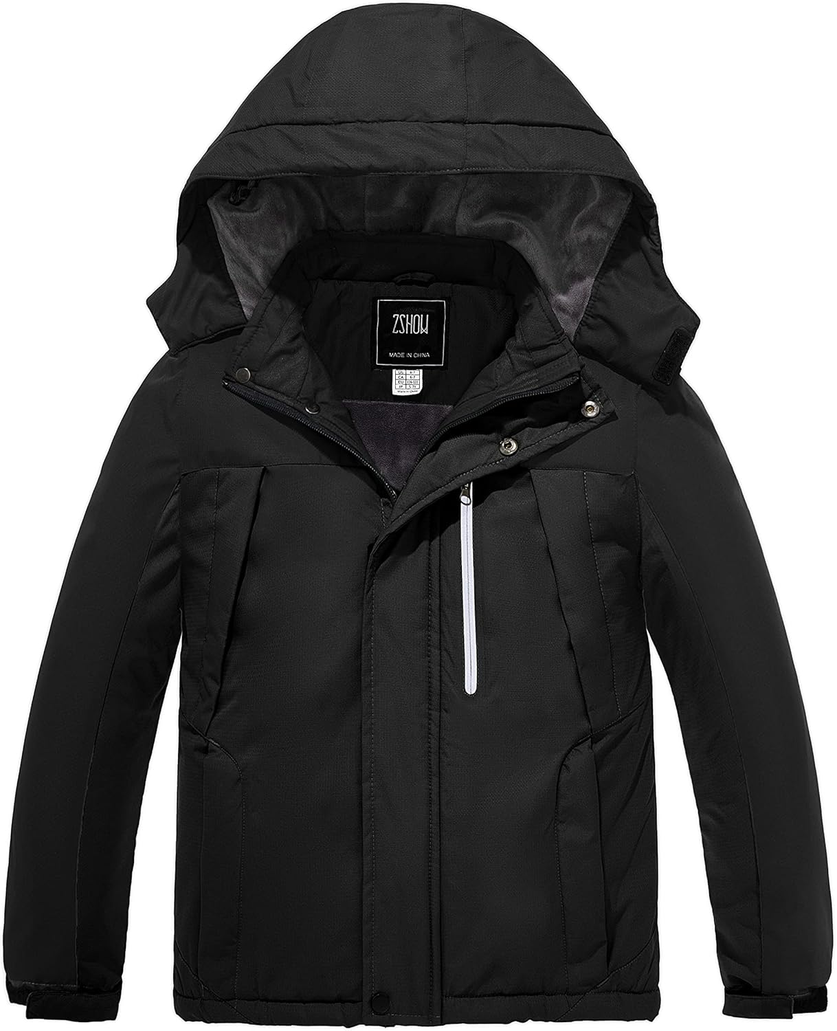 ZSHOW Boys' Waterproof Ski Jacket Windbproof Hooded