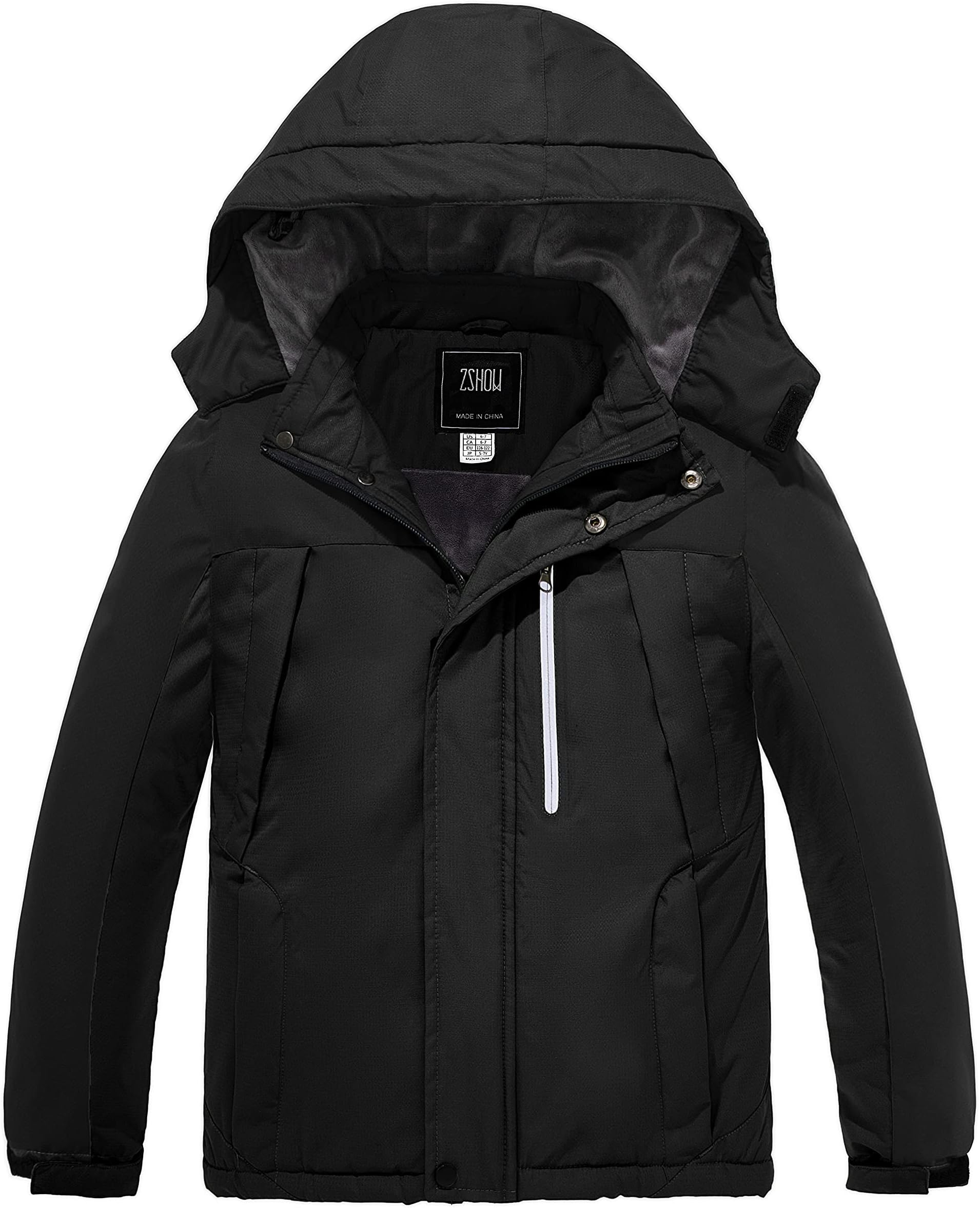 Boys' Waterproof Ski Jacket Windproof Hooded Winter Coat Snowboarding