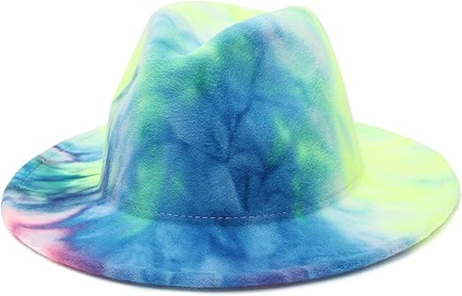 Tie dye fedora hat Clearance