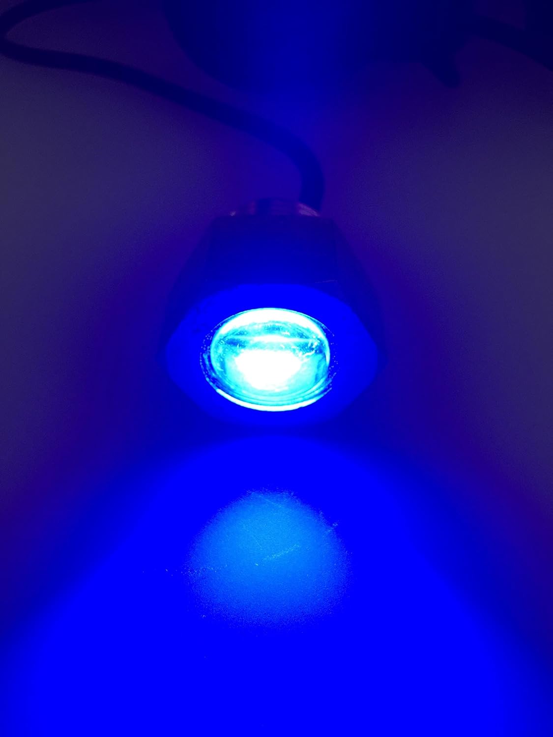 Pactrade Marine 2PCS Boat Blue 7W LED Brass Drain Plug Underwater Light 1/2" NPT