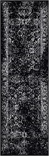 Miniatura 72 de Safavieh colección Adirondack - Alfombra de área, 8 x 10 pies, gris pizarra y marfil, diseño oriental desgastado, no desprende pelusa, fácil