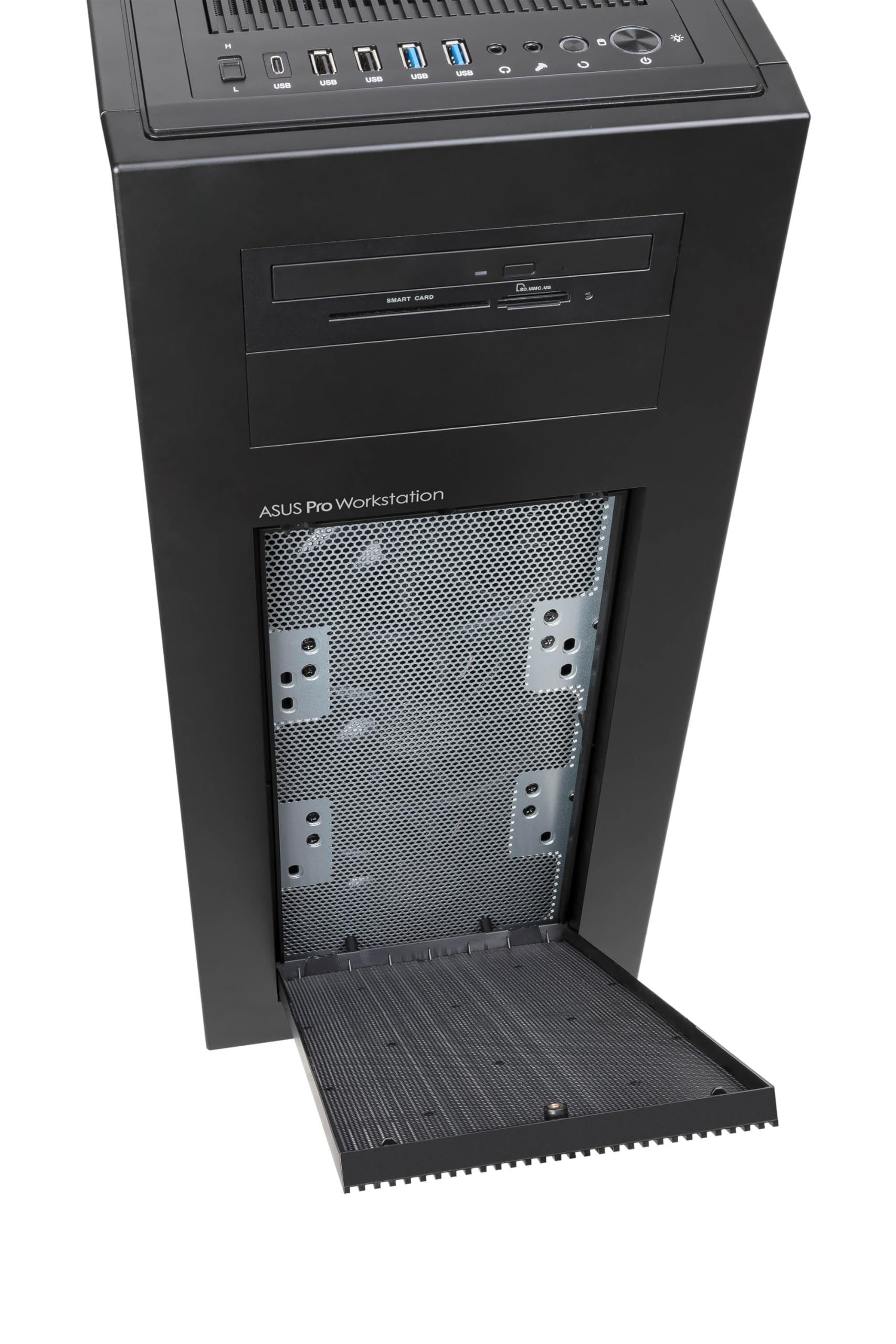 ASUS ExpertCenter Pro ET700I W7-B-750 Performance AI workstation supporta Intel Xeon W-3400 / W-2400, PCIe 5.0, DDR5 ECC, 2x 2.5Gb LAN, 2x M.2, 2x supporto GPU, 750W 80 PLUS Gold PSU, USB 20Gbps