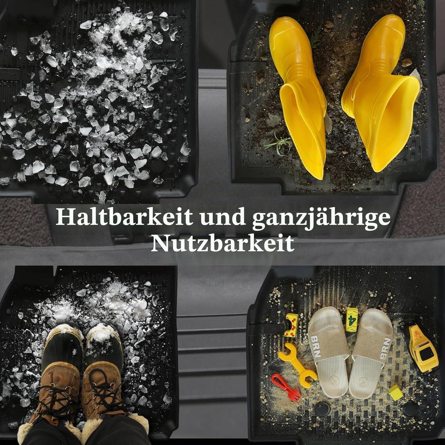 Sahler Fußmatten Automatten kompatibel mit Skoda Kodiaq 2024-2026 | 4.5D Premium TPE Gummi Antirutsch Gummimatten Wasserdicht Car Auto Matte Schwarz