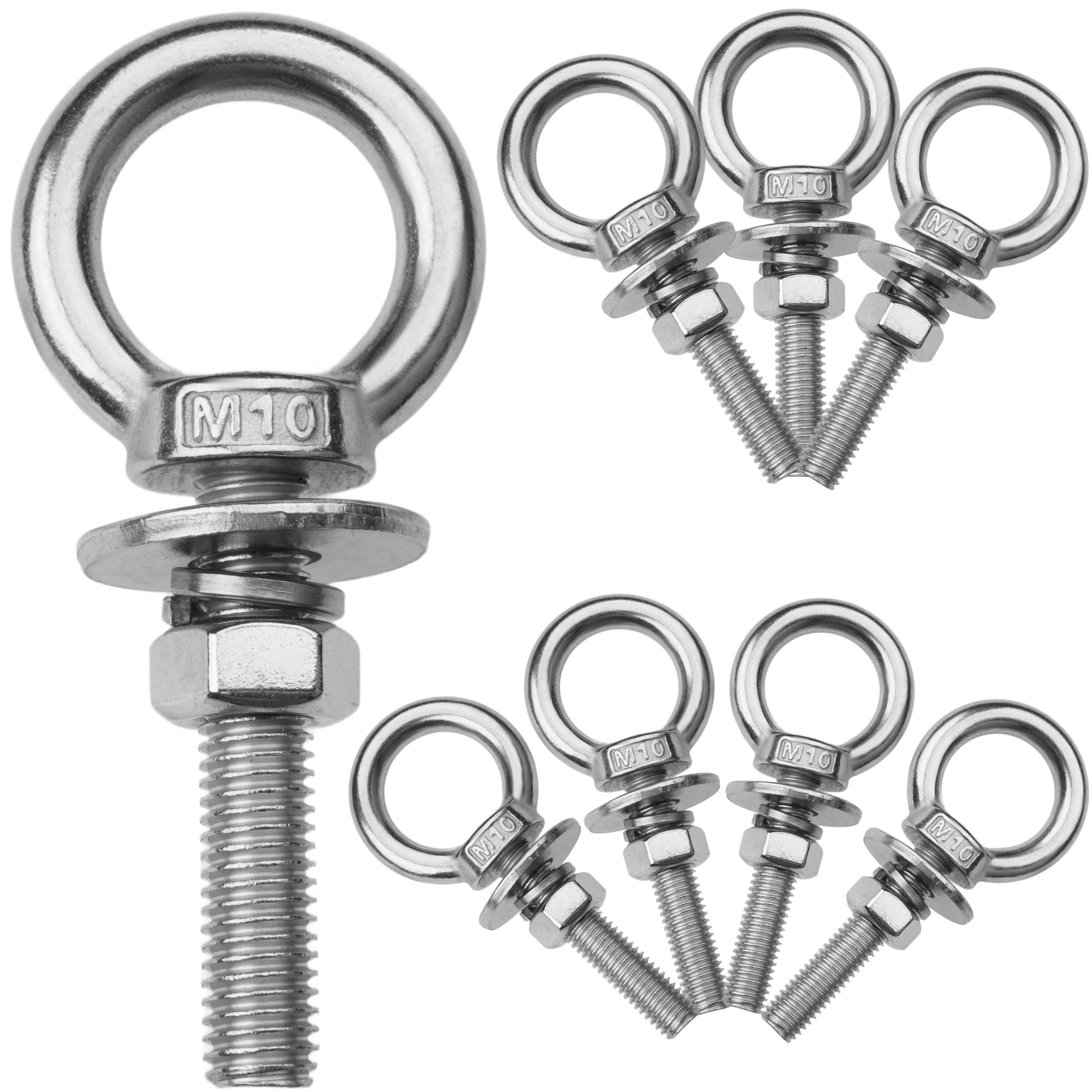 M8 Stainless Steel Eye Bolts - 4 Pack -25