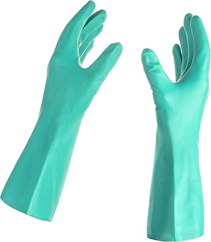 Miniatura 2 de Tusko Products - Los mejores guantes de goma de nitrilo para la limpieza hogar o lavar los platos sin látex y sin vinilo