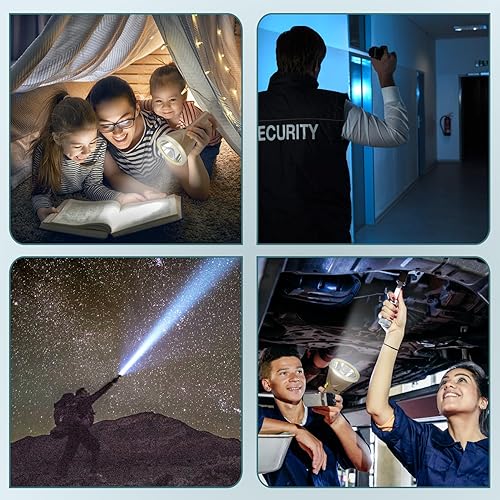 Miniatura 2 de Kitness Foco de mano de alta potencia, linternas LED recargables, reflectores impermeables, superbrillantes, Coon, luces de caza, linterna de