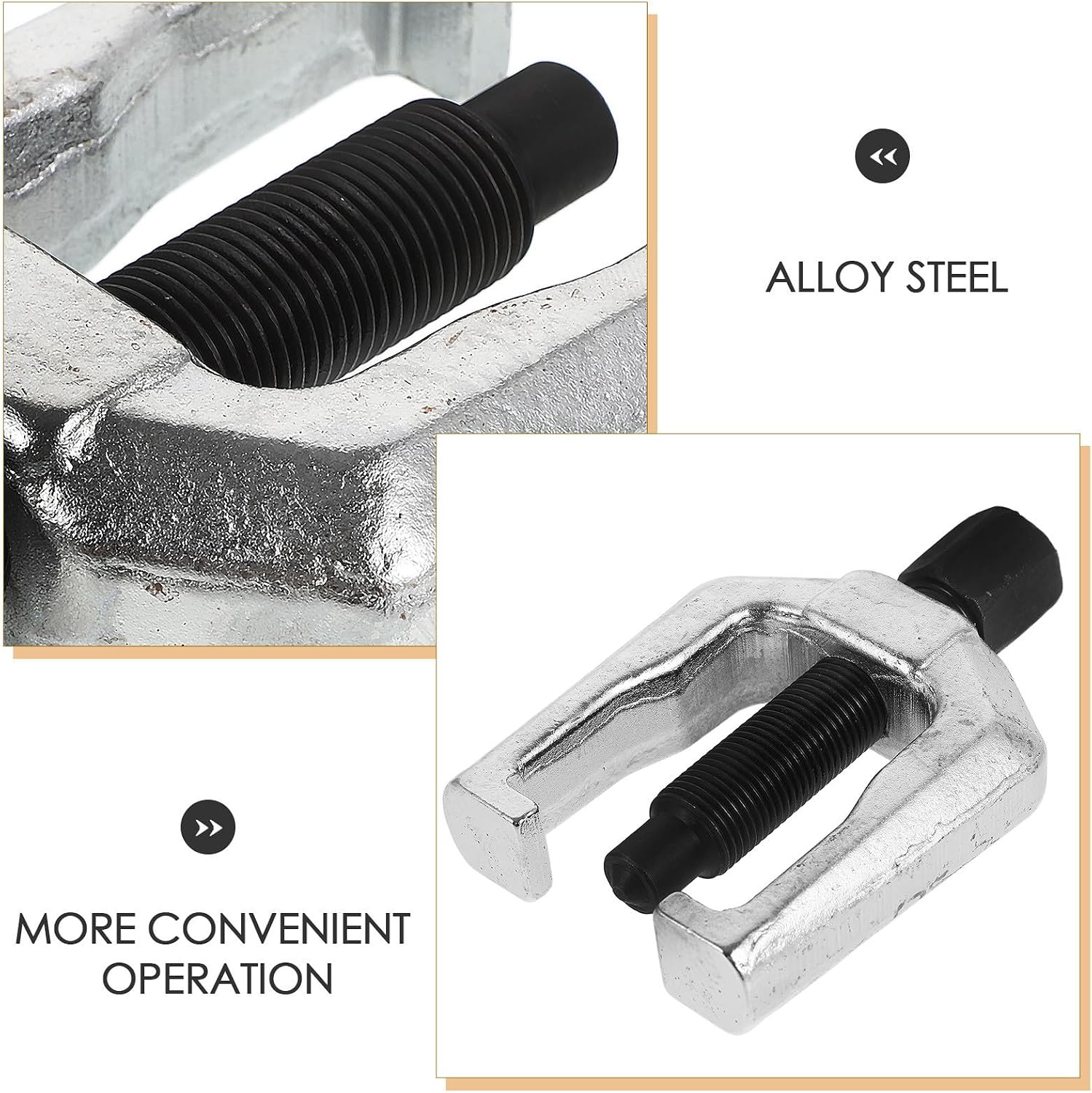 BESPORTBLE Ball Joint Extractor Tool for Automotive Repair with Alloy Steel Construction, Quick and Easy Extraction, Silver Car Ball Joint Puller for Vehicle Suspension Maintenance