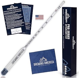 American-Made Alcohol Hydrometer Tester 0-200 Proof & Tralle Pro Series Traceable - Distilling Moonshine Alcoholmeter for Proofing Distilled Spirits